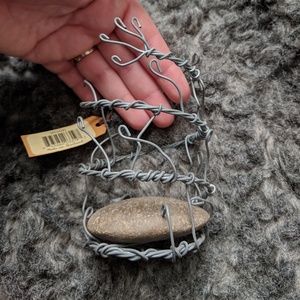 Candle Holders Set of 2 Vance Kitira Rock and Wire